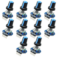 thumbnail image 1 of EC11 Encoder Module Rotation Potentiometer Module Encoder Rotary Potentiometer with Knob Cap,10 * EC11 encoder modules, 1 of 6