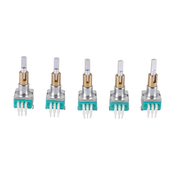 EC11EBB24C03 5-Pack Dual Encoder with Switch, 30-Position, 15-Pulse, 25mm Handle