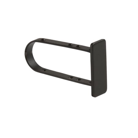 EC4-MAB End Cap for 0.5 x 1.5 in. Rectangular Tubing, Black - Matte