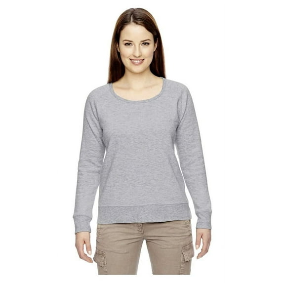 EC4505 Econscious Ladies' Organic Heathered Fleece Raglan Athletic Gray 2XL