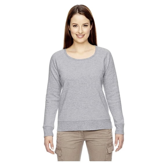 EC4505 Econscious Ladies' Organic Heathered Fleece Raglan Athletic Gray M