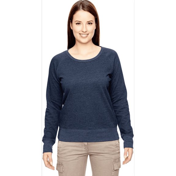 EC4505 Econscious Ladies' Organic Heathered Fleece Raglan Pullover Water L