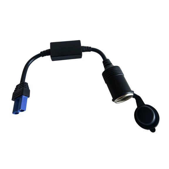 EC5 to 12V Female Socket Adapter Cable 14 AWG 25cm Cord with Protective Cap Inline Housing for Jump Starter Power Conversion During Travel Accessory Use