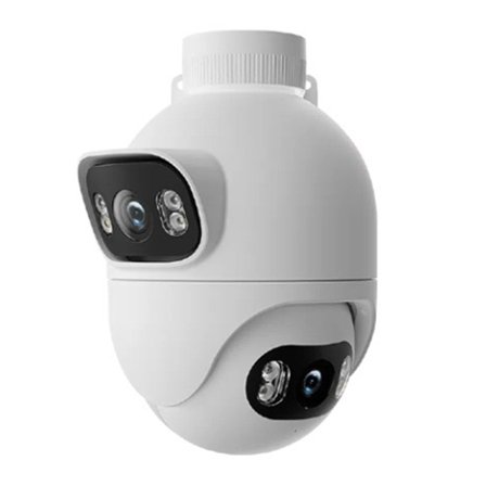 EC6 WiFi Dual 2K Lens Spotlight Camera Color Night Vision AI Detection Two-Way Audio Sirens Alarms Security Cam US Plug