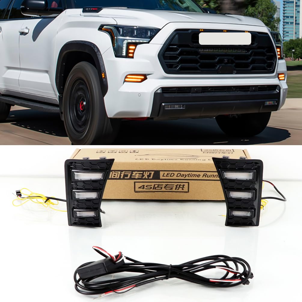 ECAHAYAKU Compatible with 2023 SE33 Toyota Sequoia DRL LED Daytime