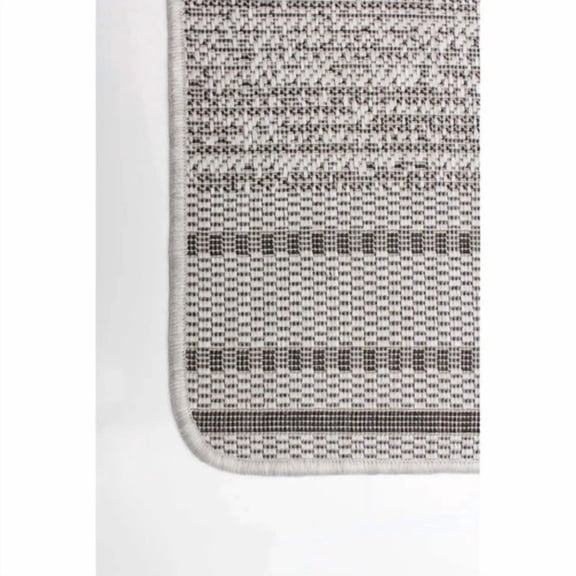 ECARPETGALLERY Cabana Indoor/ Outdoor Rug Grey 4'4 x 6'5