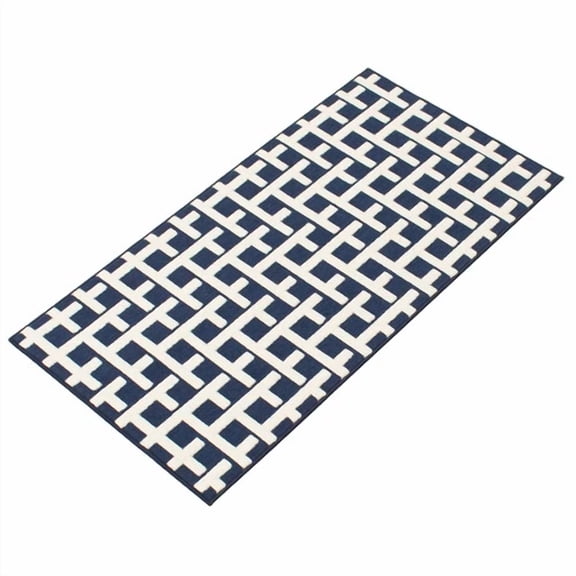 ECARPETGALLERY Villa Indoor/ Outdoor Rug Blue 2'8 x 4'11