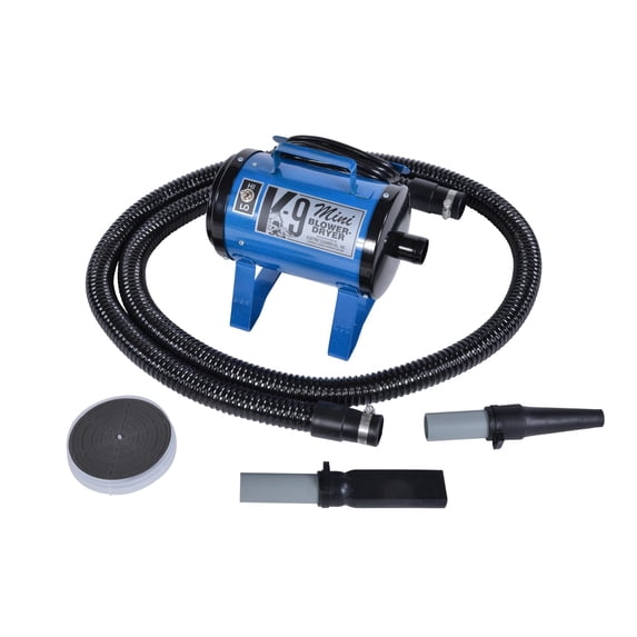 ECC Mini K9 Dog Hair Blow Dryer, Metallic Blue - Compact and Durable Design with High Performance for Professional Grooming and Pet Owners at Home