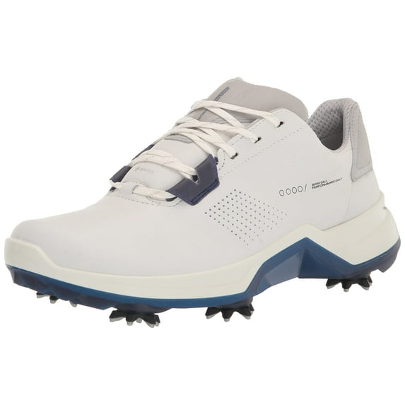 ECCO Men's Biom G5 Gore-tex Waterproof Golf Shoes (White/Blue Depths, 10-10.5)