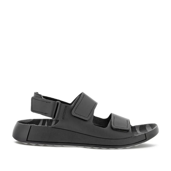 ECCO Men's Cozmo Flat Sandal in Black, 39 EU