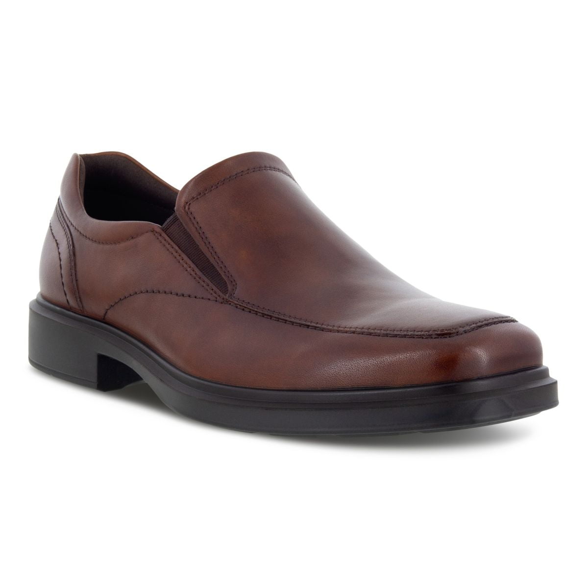 ECCO Men's Helsinki Apron Toe Slip-on Cognac Leather 500154