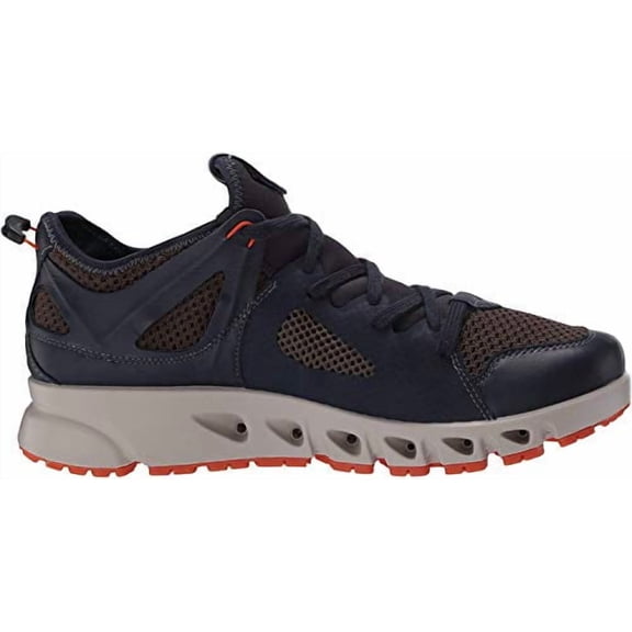 ECCO - Mens Multi-Vent Air GORE-TEX SURROUND Athletic Sneaker, Marine/Dark Clay/Pumpkin, 9-9.5 Medium US