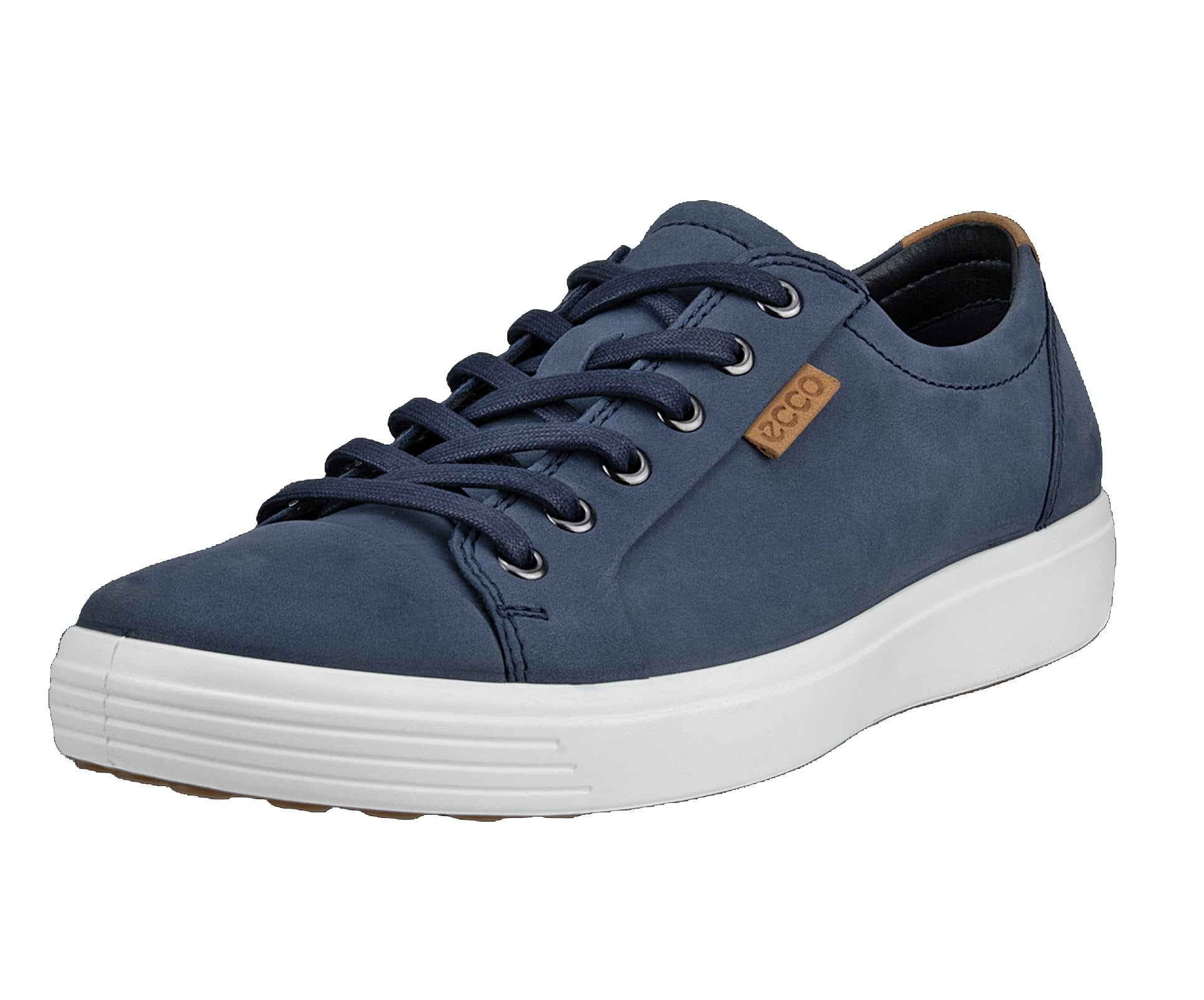 ECCO Men's Soft 7 Sneaker, Marine Nubuck/Lion, 12-12.5