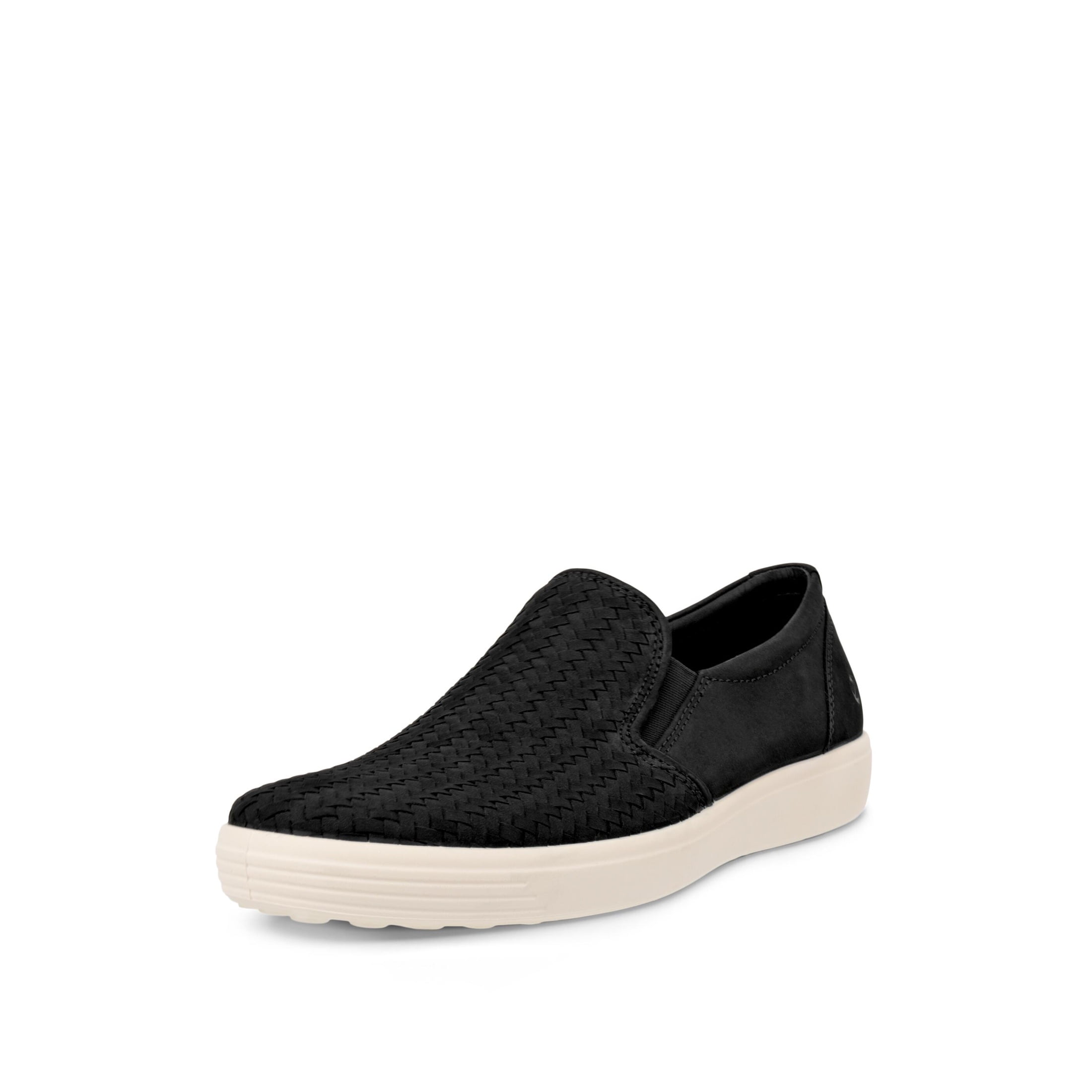 Ecco Soft 7 Loafers Men\'s Size EU 45 Black Woven  Nubuck Leather Casual Slip On Men main image 2