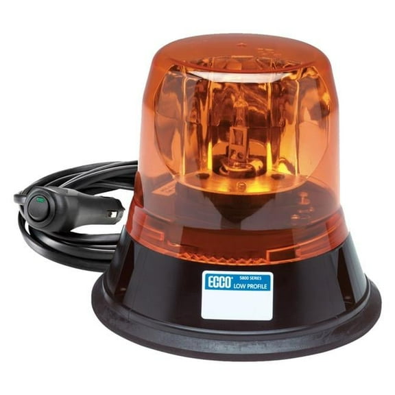 ECCO Safety Group  5800 Series Magnet Mount Low Profile Rotating Amber Beacon Light - Medium
