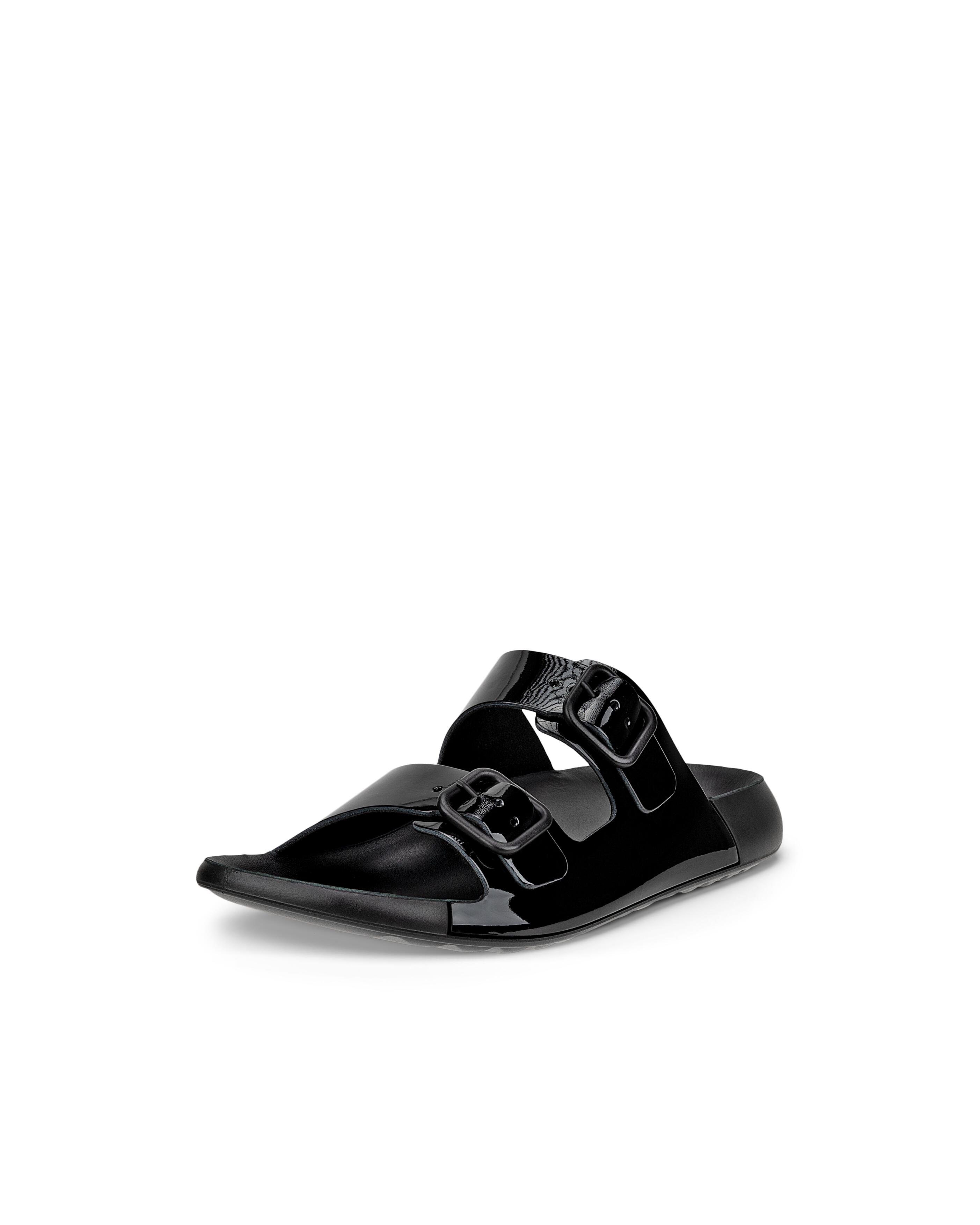 Toson Women's Double Strap Buckle Slide Sandals – Black, Size 5, EVA Foam, Beach Shower Flip Flops