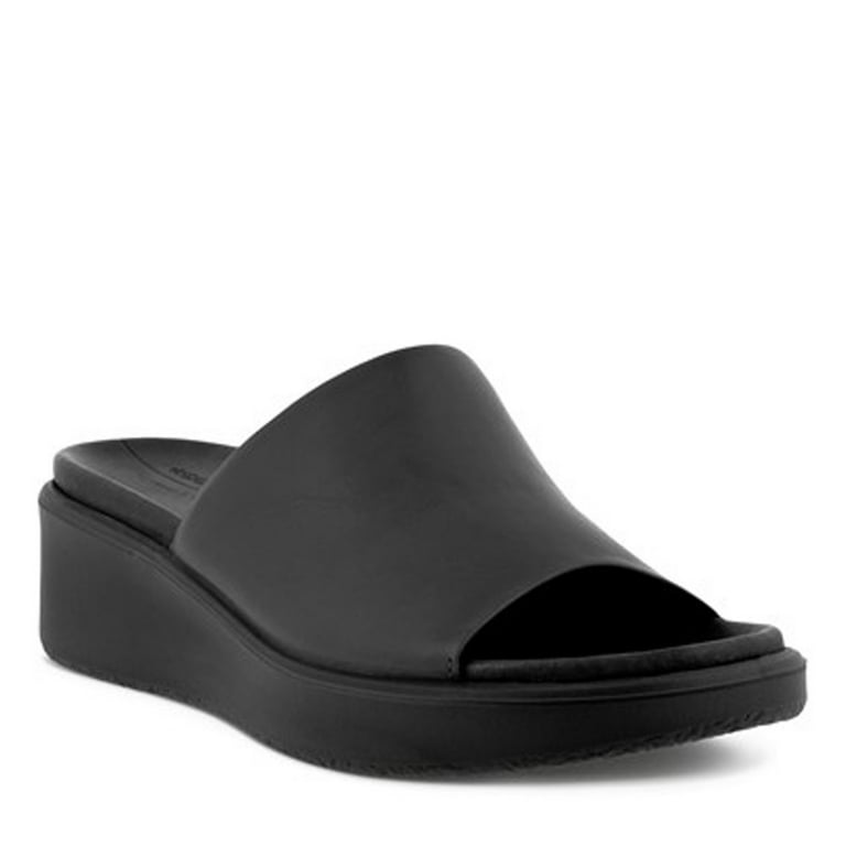 Ekstremt vigtigt brysomme Motivere ECCO Women's Flowt Luxery Wedge Slide Sandal, Black, 7-7. 5 - Walmart.com