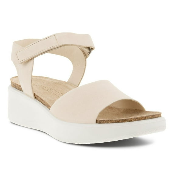 ECCO Women's Flowt Wedge Cork Sandal Limestone - 272313-01378  LIMESTONE