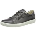thumbnail image 1 of ECCO Women's Soft 7 Low Side Zip Sneaker, Black Dark Shadow Metallic, 12-12.5, 1 of 7