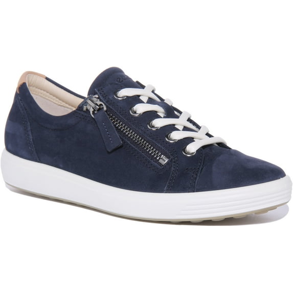 ECCO Women's Soft 7 Zip Sneaker Night Sky Nubuck - 430853-02303