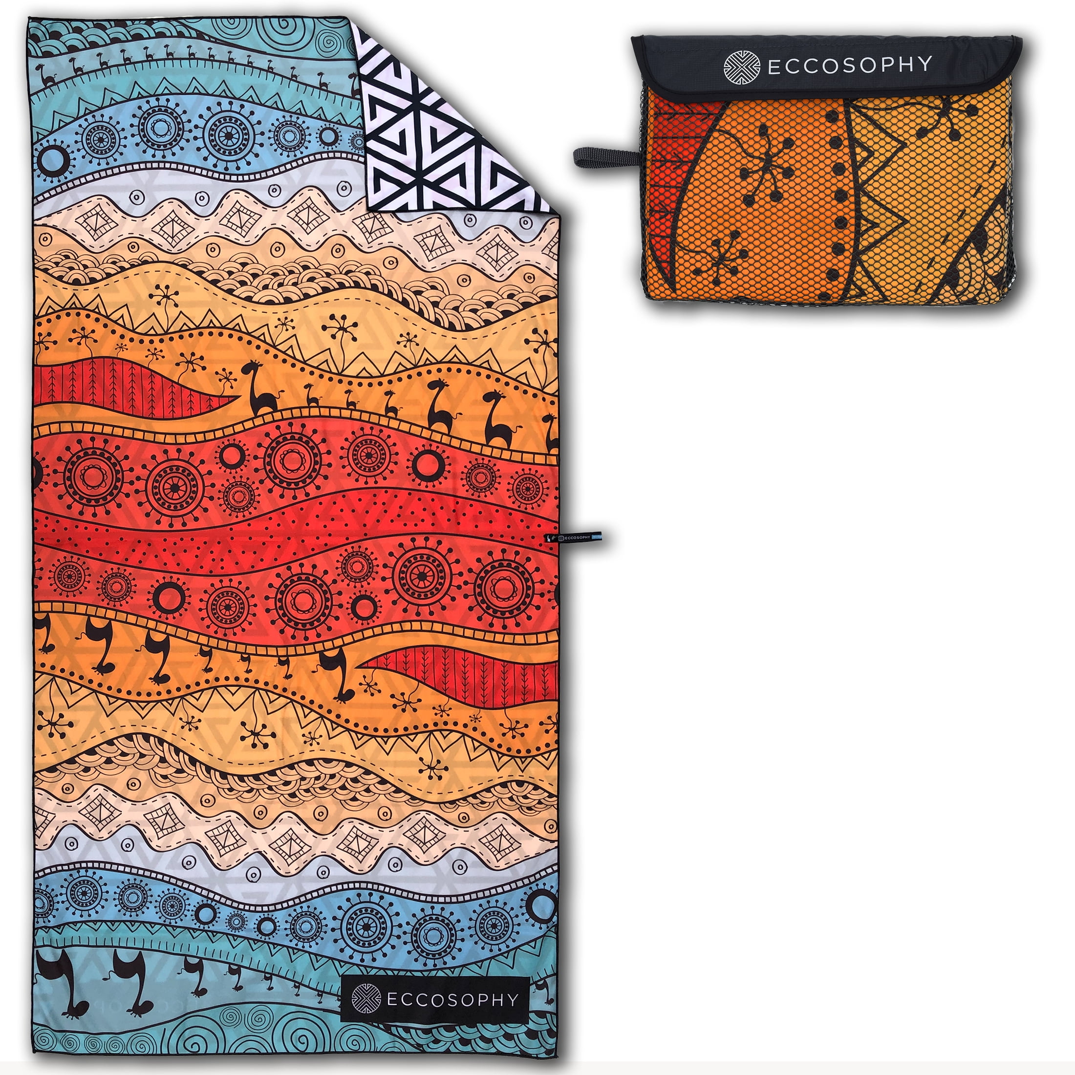 ECCOSOPHY Sand Free Microfiber Beach Towels Quick Dry Pool Towels