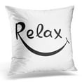 thumbnail image 1 of ECCOT Abstract Black Quote Calligraphy Lettering Phrase Relax The White Word Creative Pillowcase Pillow Cover Cushion Case 16x16 inch, 1 of 1