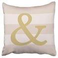 thumbnail image 1 of ECCOT Ampersand and Stripes Blush Pink and Gold Decor Pillow Case Pillow Cover 16x16 inch, 1 of 1