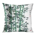 thumbnail image 1 of ECCOT Bamboo Ink Painting Translation Wellbeing Brush Floral Writing Ancient Pillow Case Pillow Cover 16x16 inch, 1 of 1