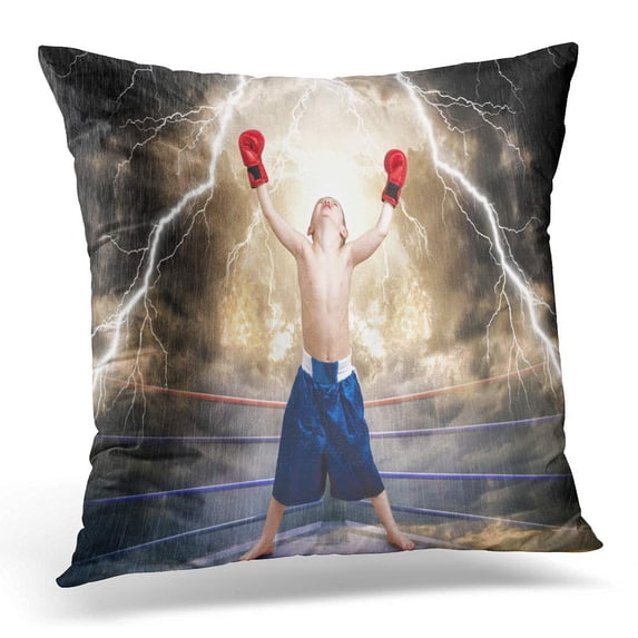 ECCOT Blue Belt The Boxing Champion Children's Sports Red Winning Pillowcase Pillow Cover Cushion Case 20x20 inch