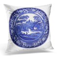 thumbnail image 1 of ECCOT Blue Delft Very Old Dutch Plate White Porcelain Pillowcase Pillow Cover Cushion Case 20x20 inch, 1 of 1