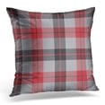 thumbnail image 1 of ECCOT Check Tartan Plaid Three Colors Black Red Gray Retro Pillowcase Pillow Cover Cushion Case 18x18 inch, 1 of 1
