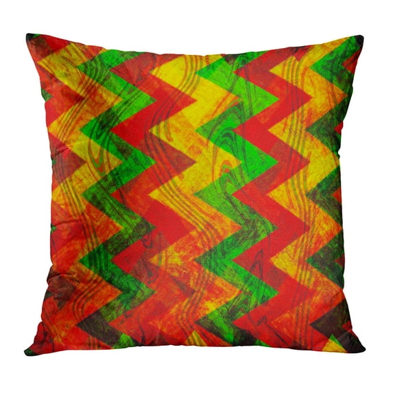 ECCOT Colorful Abstract Reggae Green Color Graphic Music Old Pattern Pillowcase Pillow Cover Cushion Case 18x18 inch