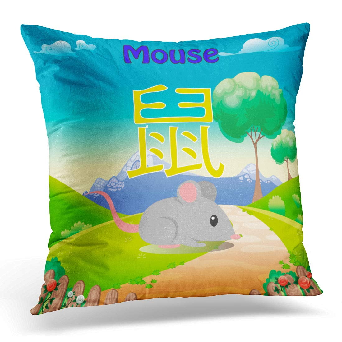 ECCOT Colorful Cartoon Nezumi Japanese Kanji Name Japan Language Word