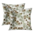 thumbnail image 1 of ECCOT Green Pattern Pine Cones Realistic Look Vintage Pinecone Pillowcase Pillow Cover 18x18 inch Set of 2, 1 of 1