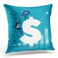 thumbnail image 1 of ECCOT Growth Helping Hand Businessman Helps to Climb Dollar Sign Concept Finance Pillowcase Pillow Cover Cushion Case 18x18 inch, 1 of 1