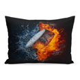 thumbnail image 1 of ECCOT Ice Hockey Puck in Fire and Water of The Pillowcase Pillow Cover Cushion Case 20x30 inch, 1 of 1