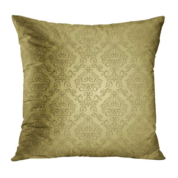 ECCOT Pattern Damask on Gradient Could Vintage Tradition Gold Modular Ornamental PillowCase Pillow Cover 16x16 inch
