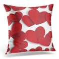 thumbnail image 1 of ECCOT Red Amour Valentine Day Pattern Heart White Doodle Pillowcase Pillow Cover Cushion Case 18x18 inch, 1 of 1