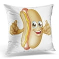 thumbnail image 1 of ECCOT Sandwich Cartoon Hot Dog Sausage Mascot Bread Pillowcase Pillow Cover Cushion Case 20x20 inch, 1 of 1