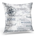 thumbnail image 1 of ECCOT Sea Map with City Names Tokyo Milan Shanghai Prague Dubai Barcelona Taipei London Paris Rome Pillowcase Pillow Cover Cushion Case 20x20 inch, 1 of 1