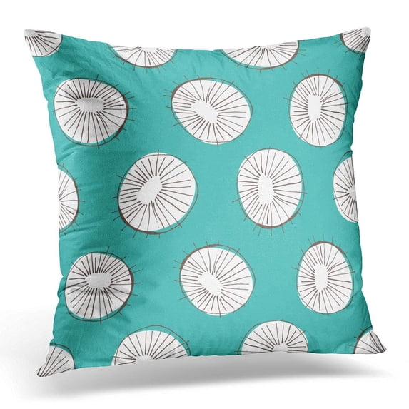 ECCOT Shape Design with 50S Style Mid Century Modern Circle Drawings for All and Purposes Raster 1950S Pillowcase Pillow Cover Cushion Case 20x20 inch