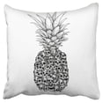 thumbnail image 1 of ECCOT Skull Pineapple Black and White Accent Pillow Case Pillow Cover 20x20 inch, 1 of 1