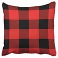 thumbnail image 1 of ECCOT Vintage Retro Rustic Red and Black Buffalo Check Plaid Pillow Case Pillow Cover 20x20 inch, 1 of 1