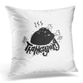 thumbnail image 1 of ECCOT Yellow Abstract Happy Thanksgiving Day Turkey Hand Draw Black on White Lettering Flat Design American Pillowcase Pillow Cover Cushion Case 16x16 inch, 1 of 1