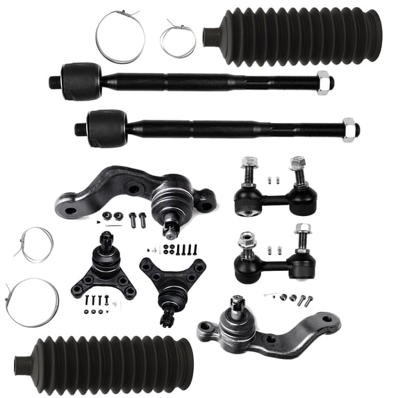 ECCPP - 10PCS Front Inner Tie Rod End Sway Bar Link Lower Upper Ball Joint Steering Boot Compatible Fit 2001-2003 For Toyota For Tacoma Suspension Kit