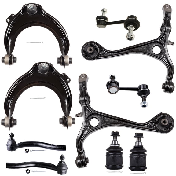 ECCPP 10PCS Front Suspension Kit for 2003-2007 for H-onda Accord 2004-2008 for Acura TSX Upper Control Arm and Ball Joint Sway Bar End Link Outer Tie Rod End