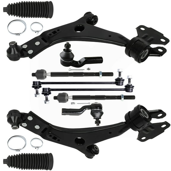 ECCPP 10PCS Front Suspension Kit for 2015-2018 for Ford Transit Connect 2012-2018 for Ford Focus Lower Control Arm and Ball Joint Assembly Sway Bar End Link Outer Tie Rod End