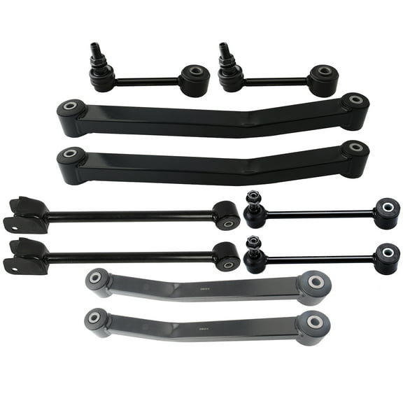 ECCPP 10Pcs Front Lower Control Arm Front/Rear Sway Bar End Link Front Upper Control Arm Rear Upper Control Arm Fit 2007-2017 for Jeep for Wrangler 2018 for Jeep for Wrangler JK