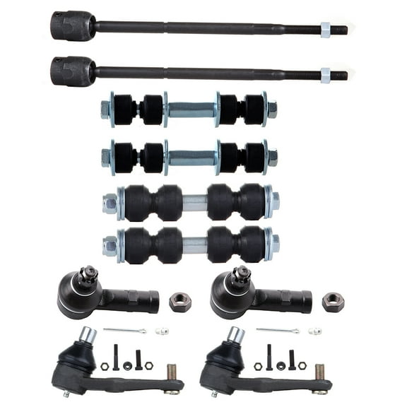 ECCPP 10pcs Front Inner Tie Rod End Front Outer Tie Rod End Front Sway Bar End Link Rear Sway Bar End Link Front Lower Ball Joint fit for 1991 1992 1993 1994-2003 For Ford Escort