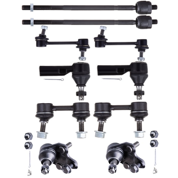 ECCPP 10pcs Front Inner Tie Rod End Front Outer Tie Rod End Front Sway Bar End Link Rear Sway Bar End Link Front Lower Ball Joint fit for 1994-1999 For Toyota Celica